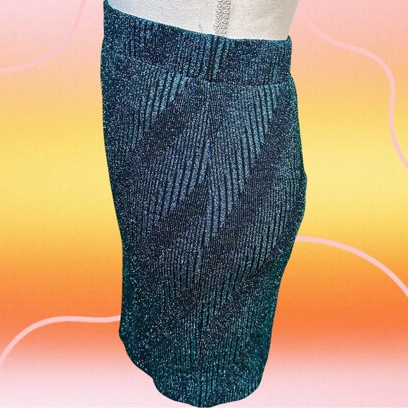 NWT ROTATE Birger Christensen ‘Kristinia’ Striped Skirt in “Crystal Teal” Size 2 - Picture 7 of 16